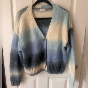 Blue Ombre Button Up Sweater/Cardigan